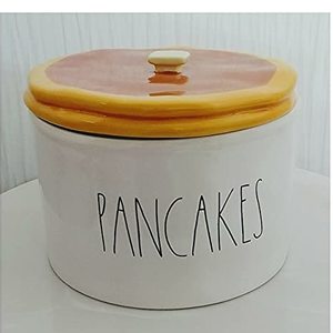 Decorative Pancakes Server, Holder And Warmer With Lid