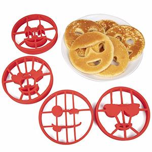 Emoji Reusable Silicone Smiley Face Pancake Molds And Egg Rings
