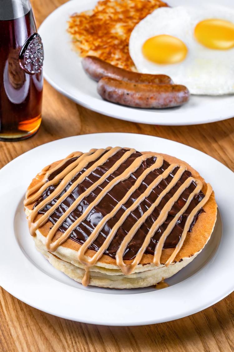 Peanut Butter and Chocolate Pancakes
