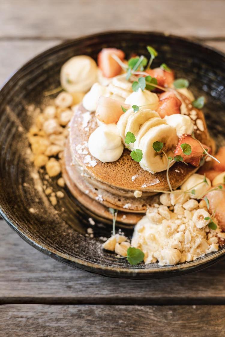 Chickpea Pancakes with Bananas