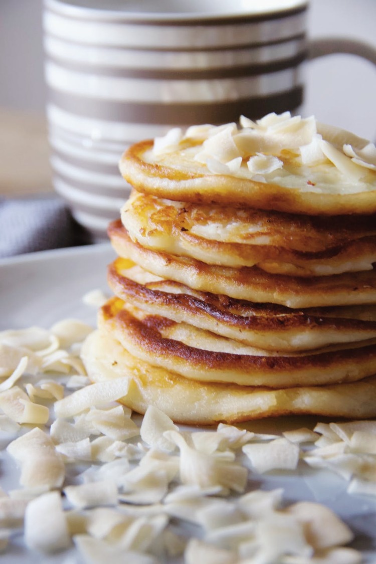 Pancakes Recipe - Traditional Homemade Pancakes with White Chocolate Shavings