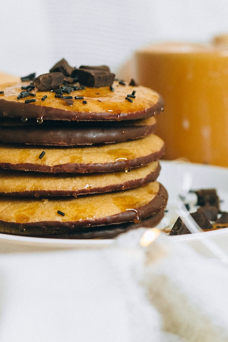 Chocolate Marble Pancakes with Sprinkles - Pancake Recipe