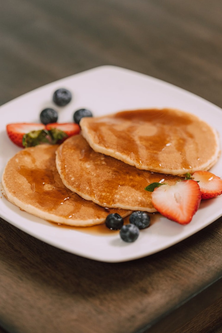Pancakes Recipe - Keto Pancakes with Strawberries and Blueberries